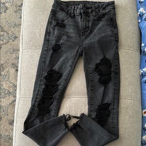 AE Forever Soft Distressed Black Washed